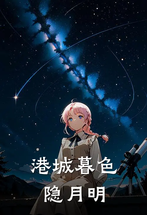 港城暮色隐月明